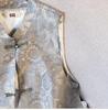 Elegant Chinese Stand Collar Embroidered Jacquard Satin Vest for Women