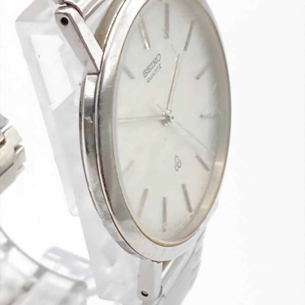 Used SEIKO Men's Watch Quartz Chariot Battery Replaced Working Silver 547