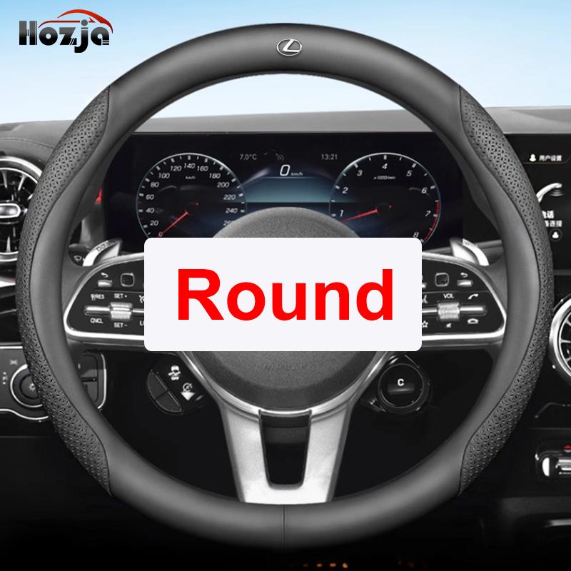 Leather Car Steering Wheel Cover for Lexus LX RX ES NX TX IS 2013 - 2019 2020 2021 2022 2023 2024 2025 Auto Interior Accessories