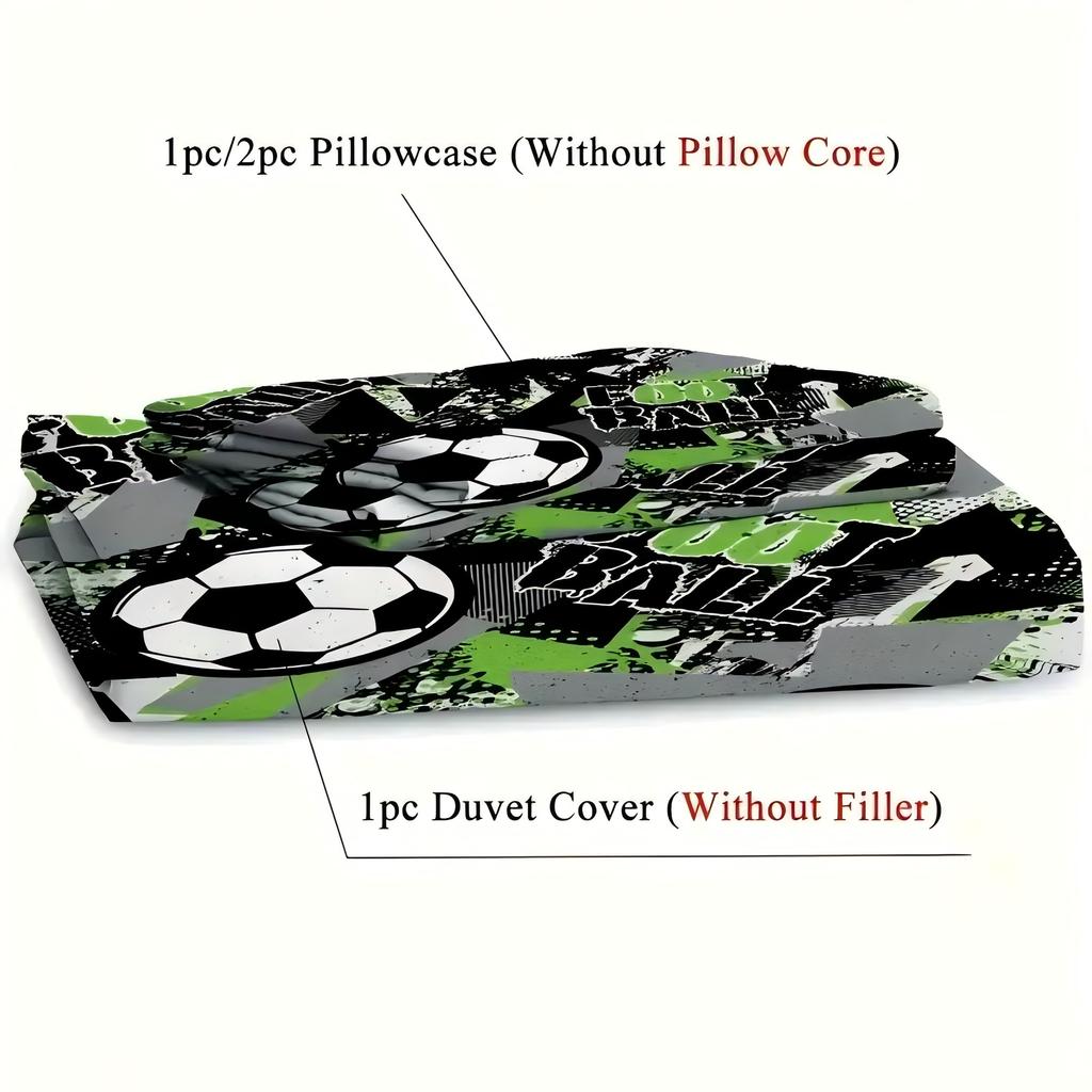 Mode Sport Fußball 3D Druck Bettwäsche Set Für Jungen Männer Schlafzimmer Dekorative Tagesdecke Zuhause Weich Bequem Bettbezug Sets