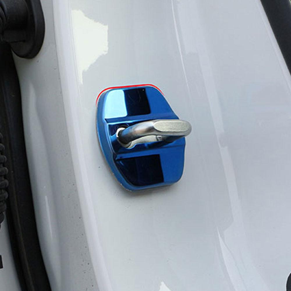 4Pcs Car Door Lock Cover Trim Case for Nissan Almera Juke Sentra Tiida X-Trail Rogue New Sunny Kicks Protector Accessories