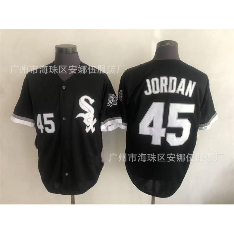 Maglia da Baseball Vintage Unisex Chicago White Sox Ricamata Retro Top Sportivo Traspirante