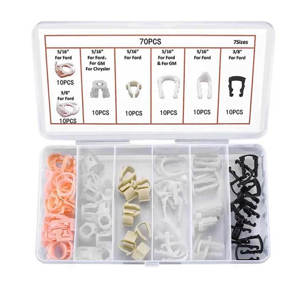 70Pcs/set  Fuel Line Retainer Clip Assortment Universal Fuel Line Retainer Clip Kit For Ford Car Accessory