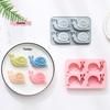 Schnecken Silikonform 4 Hohlräume 3D Schneckenform Formschale DIY Backform Kuchen Dekoration Werkzeuge für Schokolade Gummibärchen