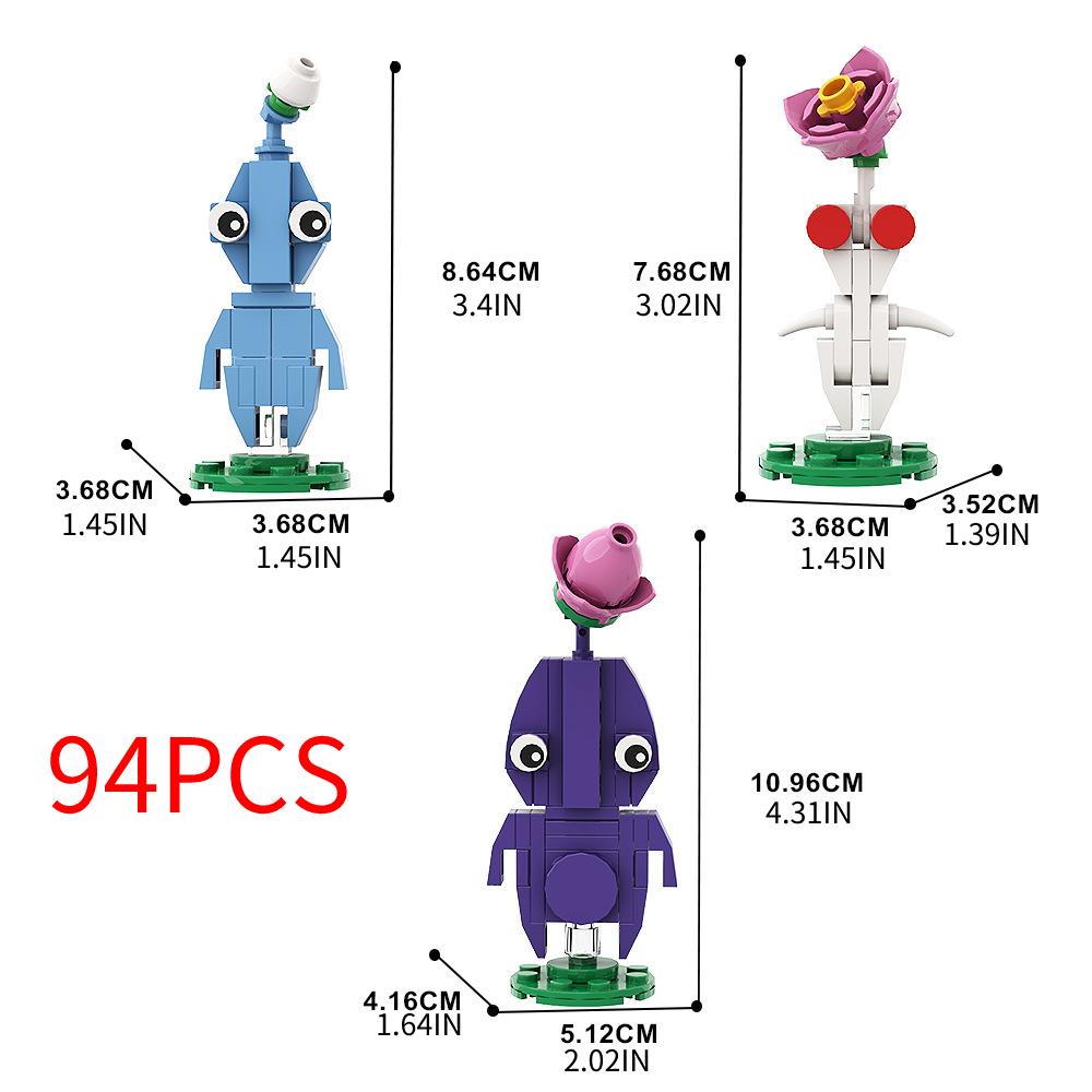 

Мультяшная модель Nintendo Pikmin Игрушка Фигурка Экшн Конструктор Декор Настольный