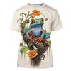 Cartoon Tree Frog Graphic T-Shirt For Men Funny Animal 3D Printed T Shirts Summer Fashion Casual Round Neck Tees Short Sleeves