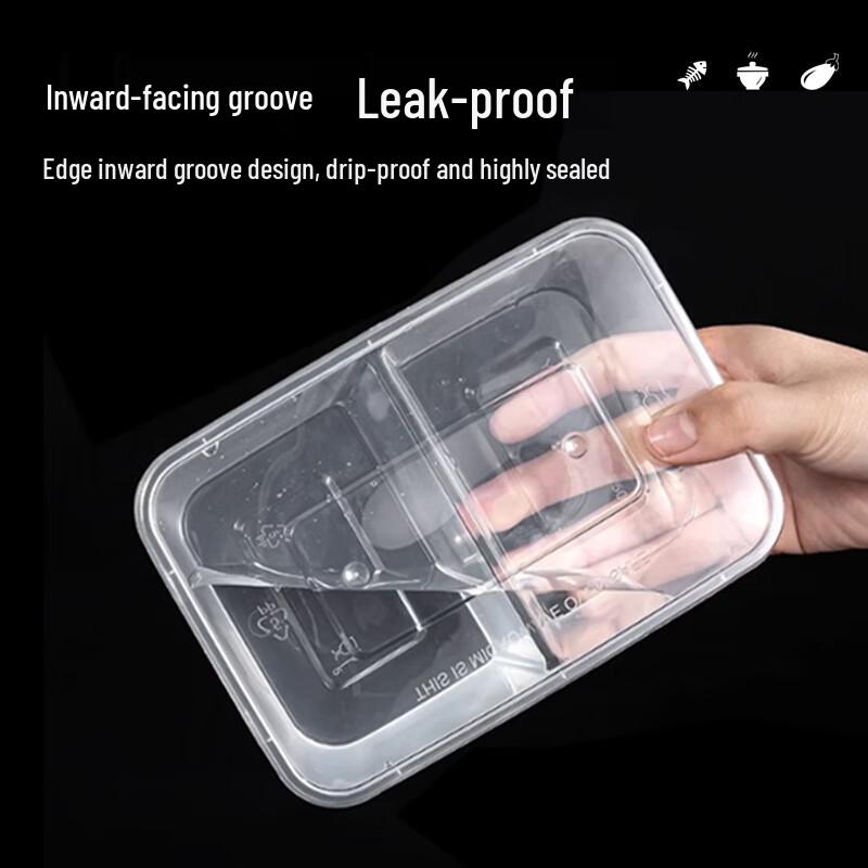 Klare Einweg-Rechteckige Meal Prep Behälter