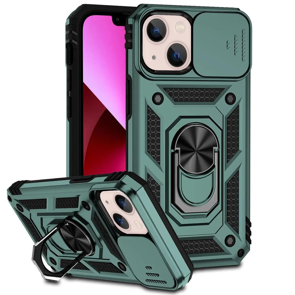 Armor Shockproof Magnetic Ring Stand Holder Case For iPhone15 13 12 11 14 Pro Max X XR XS Max 12 13Mini 14Plus Back Cover Funda