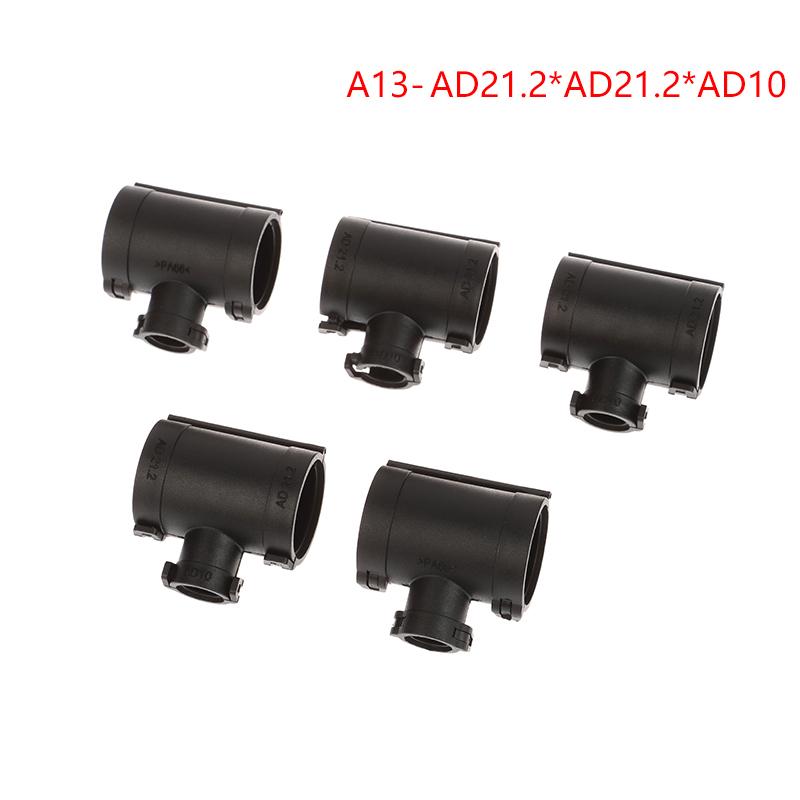 5 szt. Trójnikowy w kształcie litery T, trójnikowy w kształcie litery Y, plastikowy, karbowany, otwierany, opaska do wiązki przewodów samochodowych, reduktor równej średnicy, rozdzielnik