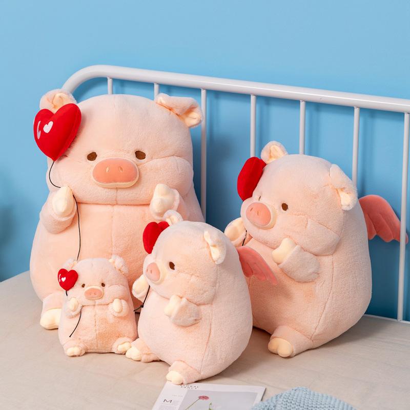 Cute Cute Love Angel Pig Doll Plush Toy Piggy Doll Children Soothing Pillow Rag Doll