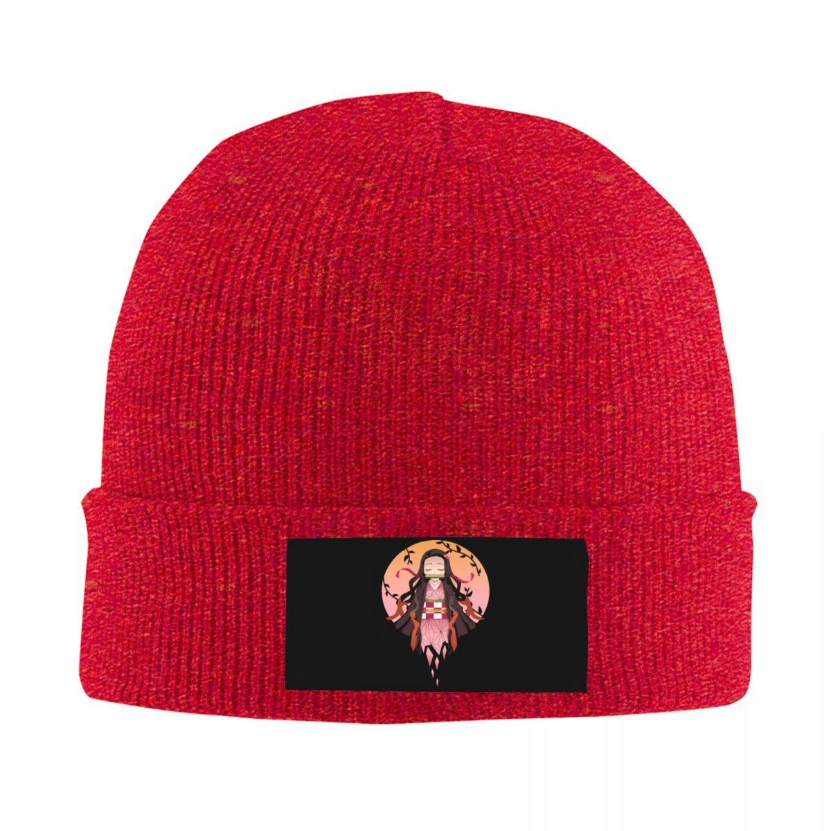 Kimetsu No Yaiba Nezuko Skullies Beanies Cap Winter Warm Women Unisex Knitted Hats Unisex Adult Demon Slayer Anime Unisexga Bonnet Hat One Size