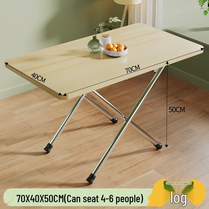 Foldable Rectangular Dining Table for Small Apartments or Rental Rooms