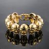 Mens Punk Style Stainless Steel Skull Bracelet Geometric Design Unisex Titanium Wristband Fashion Accessory