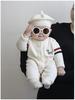 Autumn/Winter Newborn Boys Knitted Jumpsuit: Outdoor & Crawling Wear