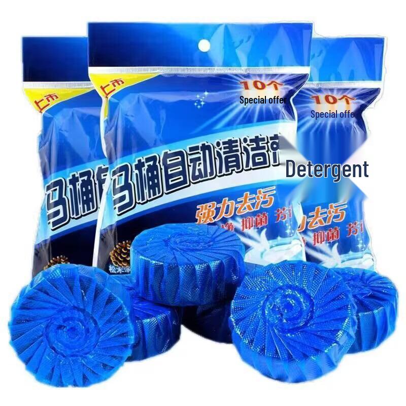 Fresh Fragrance Blue Bubbles Toilet Cleaning Block - Long-lasting Deodorizing Scent