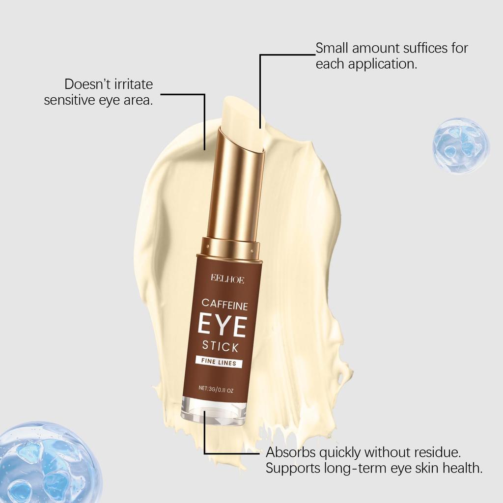 EELHOE Caffeine Eye Cream Stick - Gentle, Brightening, Moisturizing Eye Cream for Daily Application and Massage,Your Eyes with Cream