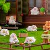 Cute Mini Farm Lamb Sheep Figurines Micro Landscape Car Dashboard Home Desktop Ornaments