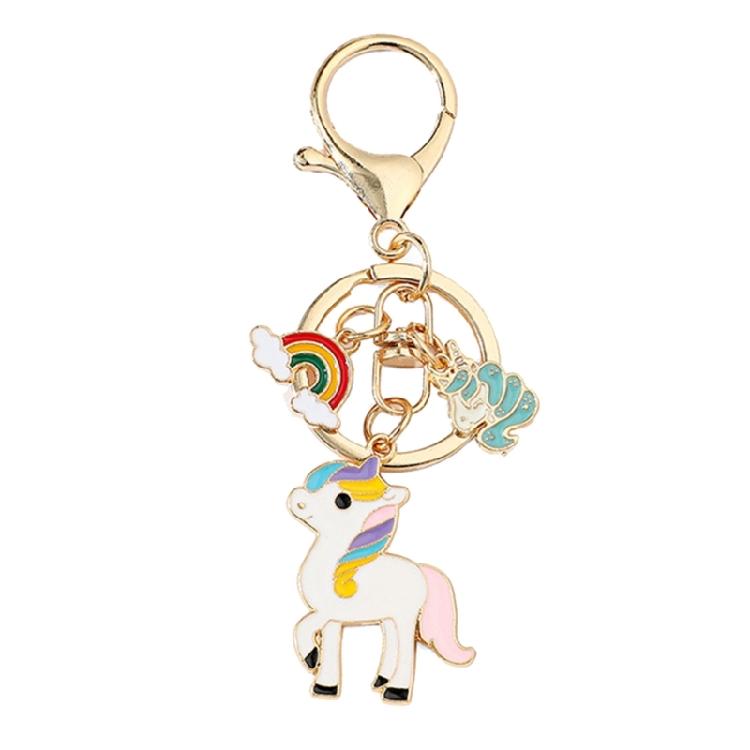 Horse Keychain with Rainbow Finish for Automobile Key Enhancement Bag Decoration and Personalize Styles