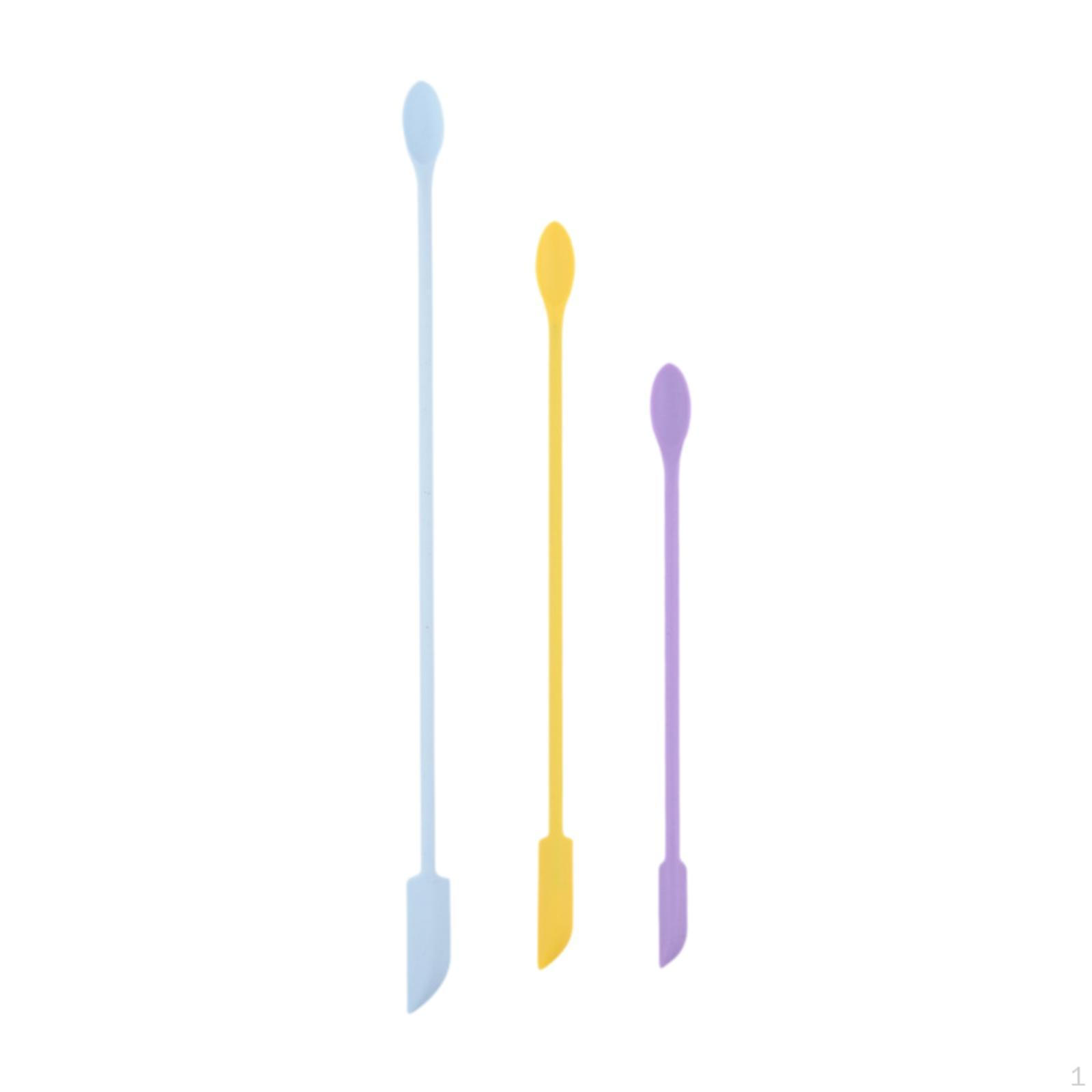 

3x Silicone Set Double Ended Reusable Cosmetic Spade for Liquid