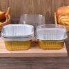 10Set Aluminum Foil Cake Container 325Ml Cake Pans Liners With Lids Heat-Resistant Foil Baking Cups Cake Pan Kitchen Tool