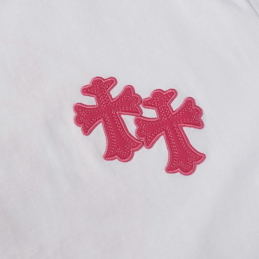 9988 CHROME HEARTS 2025 Summer New High Quality Cotton Round Neck Loose Large Size Men's and Women's T-shirt Couple T-shirt