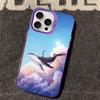 Ocean Animal Cute Dolphin Phone Case For iPhone 16 15 14 13 12 11 Pro Max X XR XSMAX 8 7 Plus Matte Shockproof Back Cover