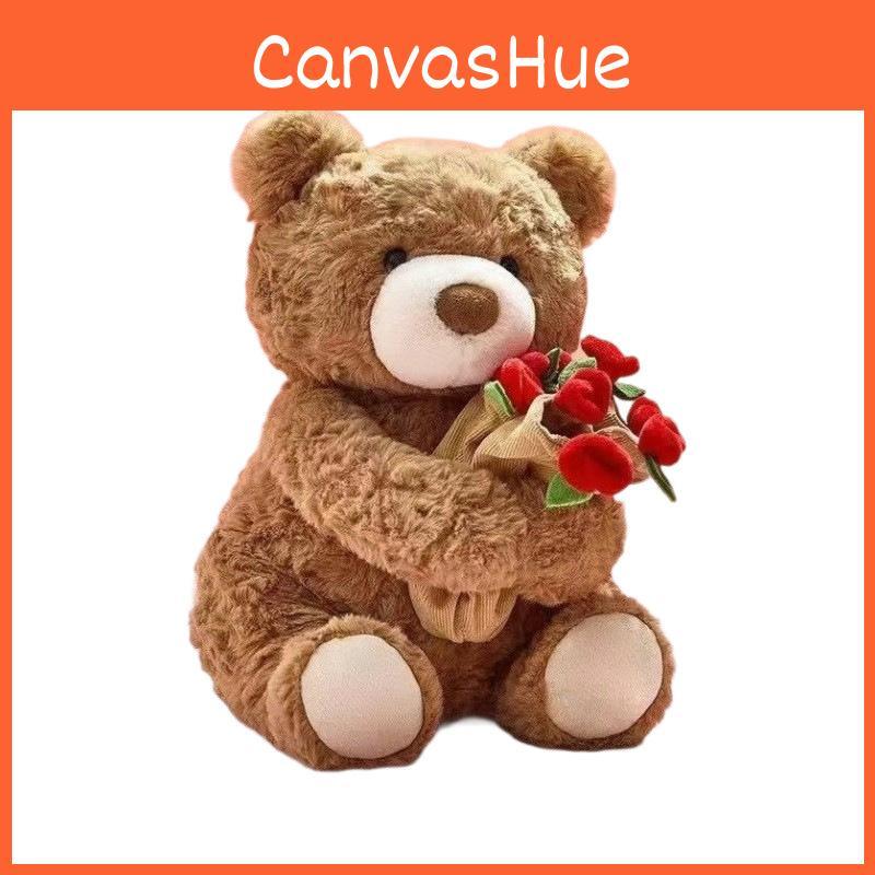 Peluche Ours en Peluche Avec Rose Pour Cadeau Romantique Et Décoration de la Saint-Valentin