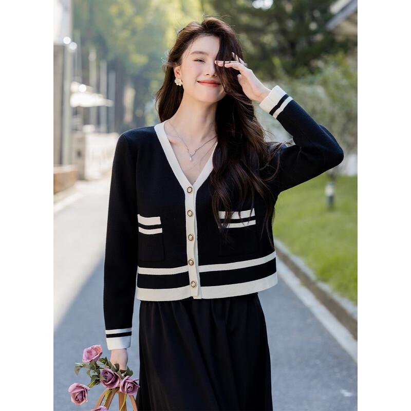 Mokana Women's Stylish V-Neck Long Sleeve Knit Top