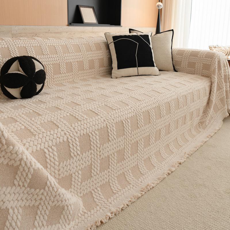 Hemively thickened sofa towel autumn and winter cover cloth towel non-slip sofa blanket anti-cat scratch