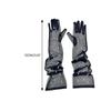 Wedding Tulle Gloves Pearls Studded Full Finger Gloves Elbow Length Gloves for Wedding Engagement Bachelorette Party
