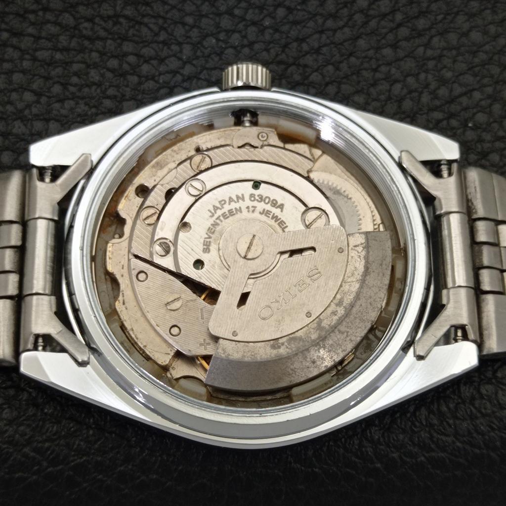 REFURBISHED SEIKO 5 AUTOMATIC 6309A VINTAGE JAPAN MENS GREEN WATCH a441281-4 Sk-a441281