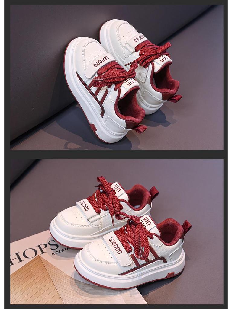 2025 Spring Children's Trendy Leather Skate Shoes – Versatile Casual Footwear for Girls and Boys