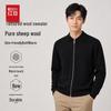 Hodo Men's Pure Wool Zipper Cardigan
