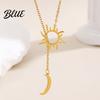 Retro Necklace Sun And Moon for Women Plated Y Romantic