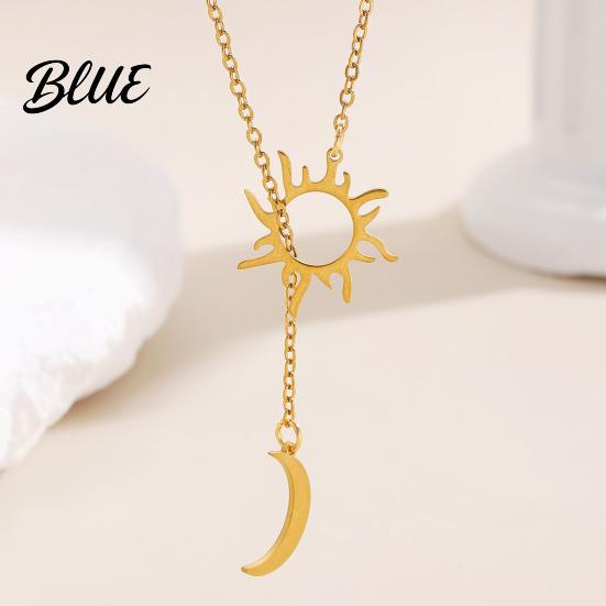 Retro Necklace Sun And Moon for Women Plated Y Romantic