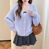 TonLion 2025 Autumn/Winter Women's Gentle Style Soft V-Neck Cardigan