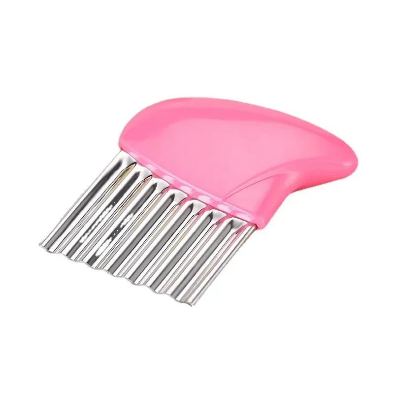 Stainless Steel Wavy Potato Cutter Crinkle French Fry Slicer Vegetable Chopper Wave Cutting for Potato Chips Carrot 3