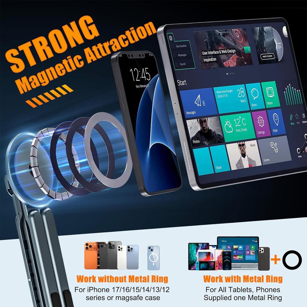 Xiaomi Laptop Stand 3 in 1 Adjustable Aluminum Alloy Magnetic Folding Phone Stand for Laptops, Tablets, and Phones Tablet stand