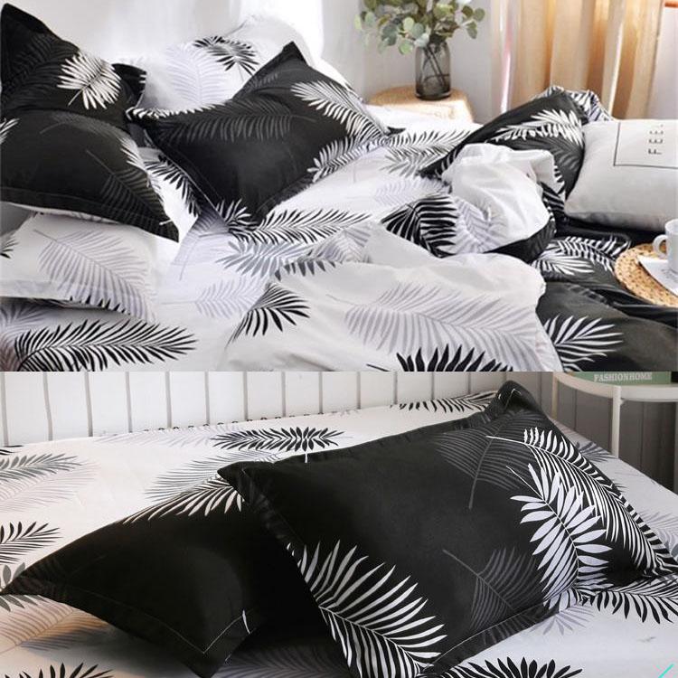 Set de cuvertură moale cearșaf de pat Fetă de pernă Love Hear Pattern Set de lenjerie de pat