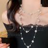 Double Stacked Pearl Necklace Female Niche Design Sense Baroque Irregular Collarbone Chain High Sense Neck Jewelry Set