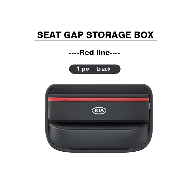 For KIA Car Seat Crevice Storage Box Auto Seat Gap Organizer With Charging Hole Cerato Proceed Venga Stonic Picanto Sorento ZC1