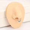 Sturdy Stainless Steel Nose Rings Septum Jewelry Helix Cartilage Conch Hoop Comfortable Opal Designs for Trendy Women