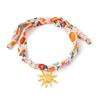 New Personality Trend European and American Simple Fashion Color Silk Scarf Alloy Sunflower Pendant Pull Rope Necklace