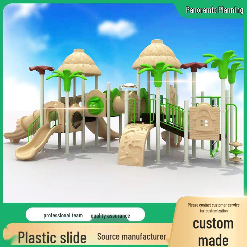 Large Outdoor Castle Slide and Swing Set for Parks and Communities