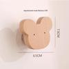 Creative Beech Wood Adhesive Hooks – Funny Animal Design Coat & Hat Hooks for Behind-the-Door Use