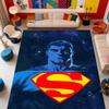 Superman superhero logo rug, suitable for bedrooms, living rooms, and home sofa decoration; large children's decorative floor