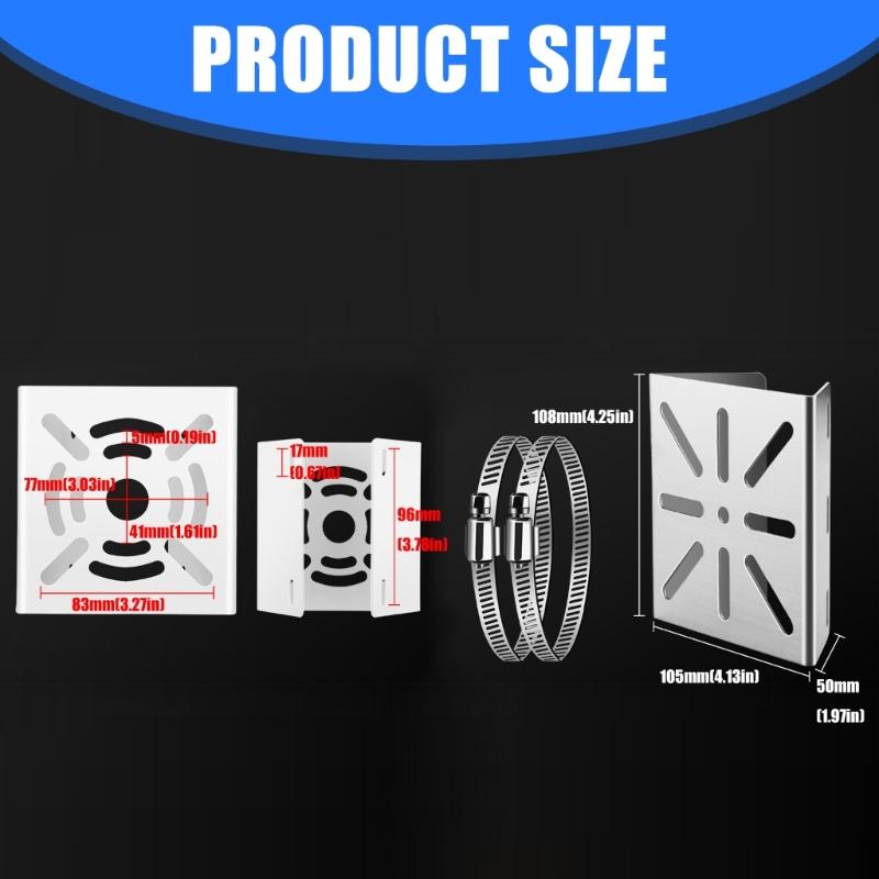 Heavy Type Iron Poles Mount Brackets Security Cameras With Adjustable Hose Clamps For Outdoor Installation
