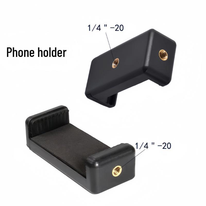 

Universal Ball Head Tripod Adapter for Mobile Phone & Live Streaming with Rotating Base and Clip Accessories