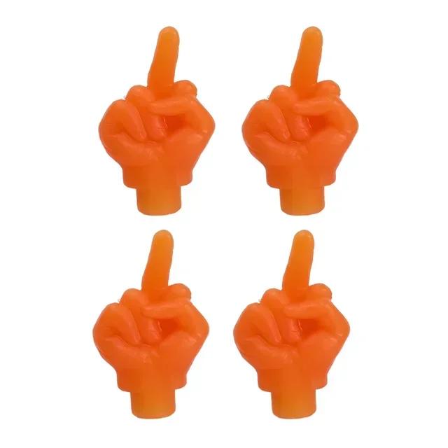 Personality Decor Car Middle Finger Styling Tire Valve Cap Wheel Nozzle Dustproof Waterproof Tyre Valve Stem Caps Accessories