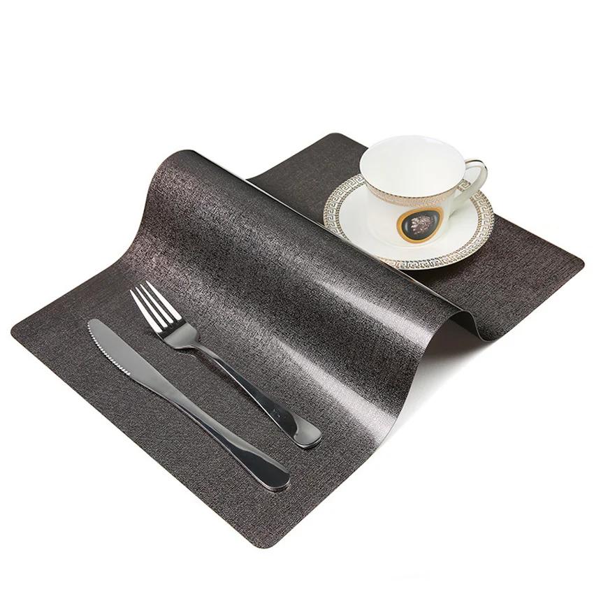 

Водонепроницаемый антимасляный коврик для обеденного стола из ПВХ, золотистые подкладки для дисков, подставки под миски, подкладки для скатерти, противоскользящие подкладки 2/4/6 шт. 2pcs